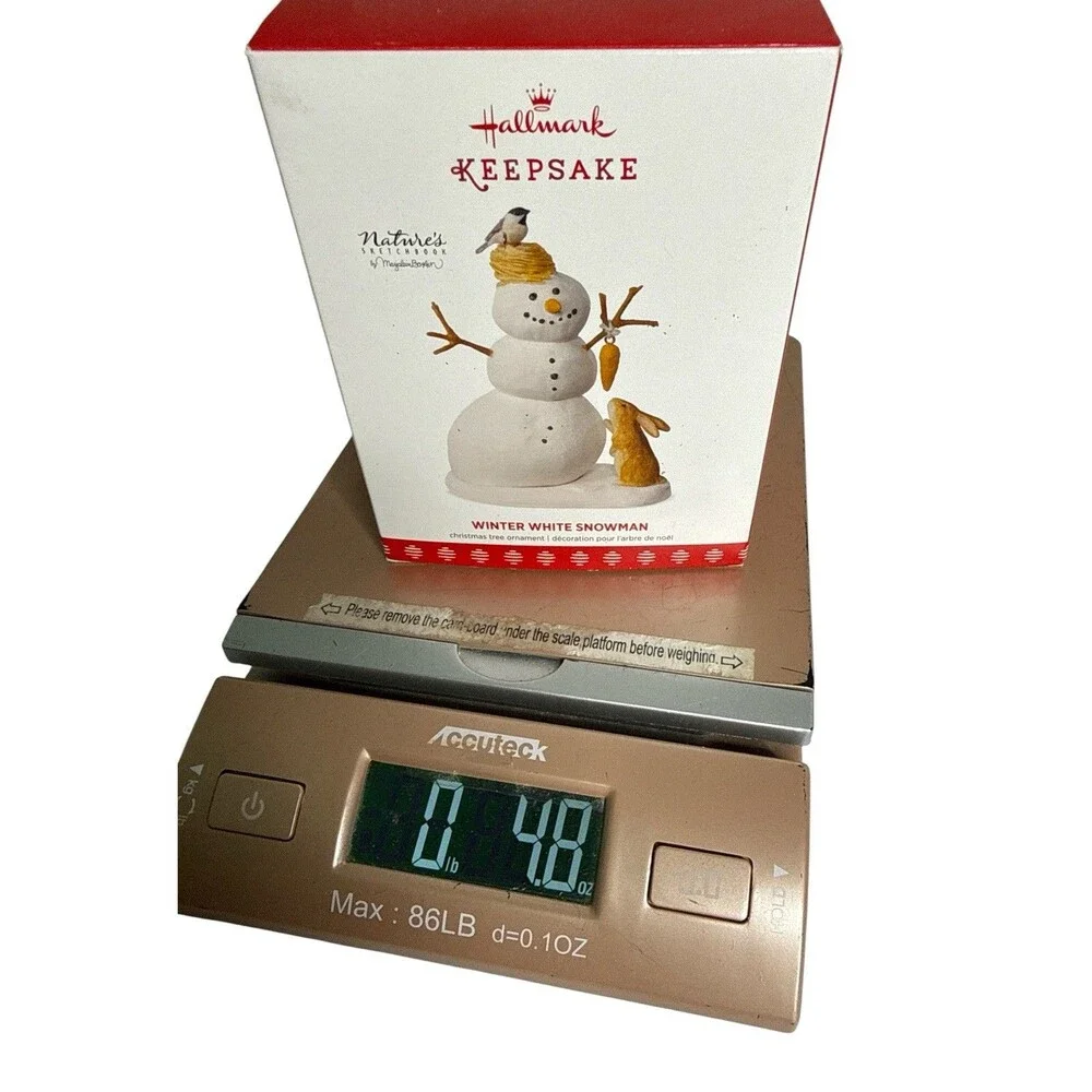2017 Hallmark Keepsake Winter White Snowman Marjolein Bastin Ornament w/ Box